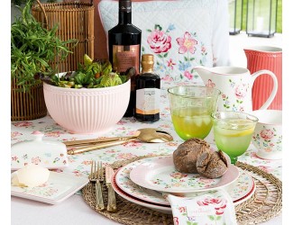 Скатерть 150*150см Greengate Columbine white Скатерть 150*150см Greengate Columbine white