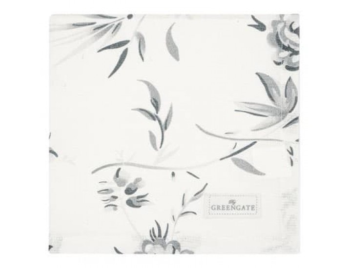 Салфетка 40*40см Greengate Aslaug white