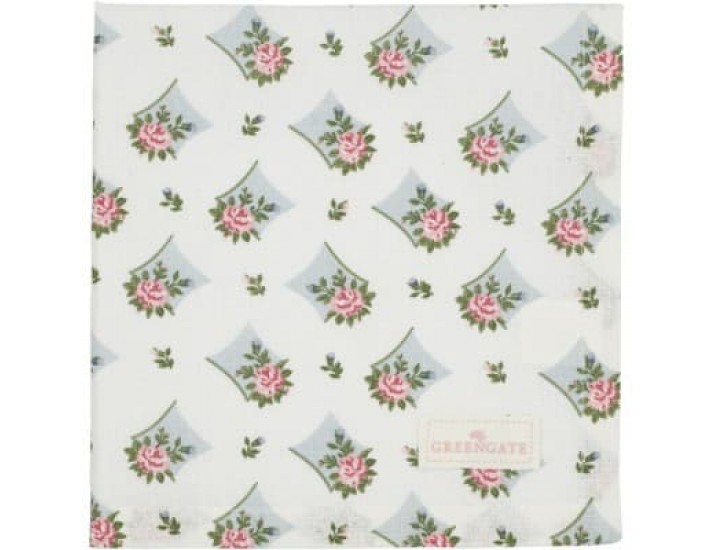 Салфетка 40*40см Greengate Freja white