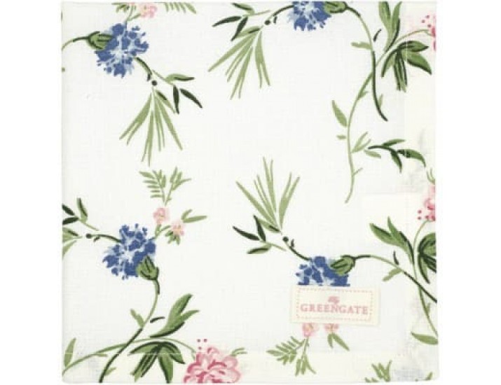 Салфетка 40*40см Greengate Henrietta white