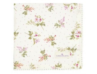 Салфетка с кружевом 40*40см Greengate Asta white