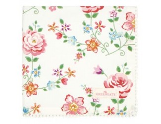 Салфетка с кружевом 40*40см Greengate Columbine white
