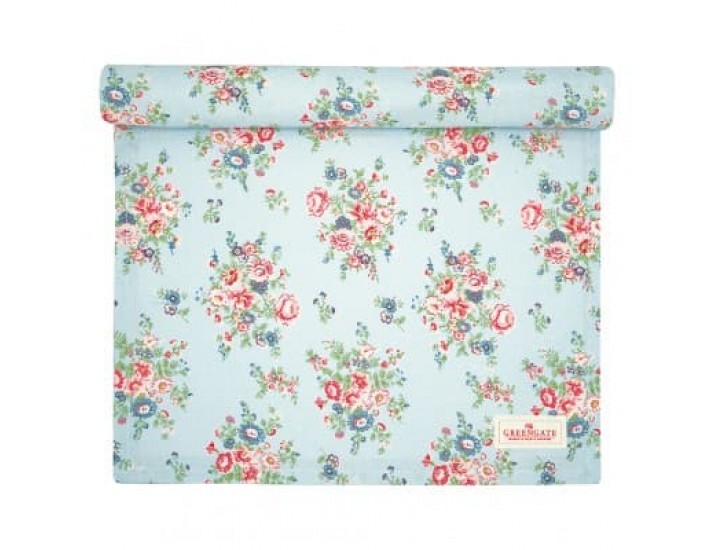Столовая дорожка 45*140см Greengate Ailis голубая