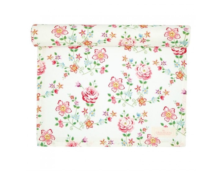 Столовая дорожка 45*140см Greengate Columbine white