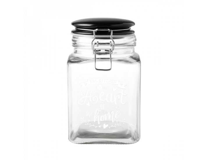 Банка для хранения DUTCH ROSE Black 1,1 л