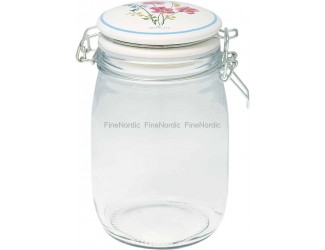 Банка с крышкой 1л Greengate Elwin white