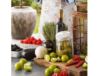 Банка стеклянная с крышкой 750мл Greengate Hannah white Банка стеклянная с крышкой 750мл Greengate Hannah white