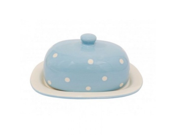 Маслёнка Isabelle Rose Blue with white dots 9х20,5 см
