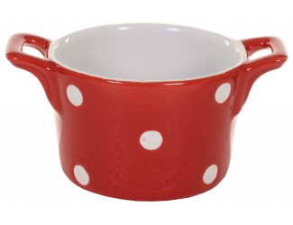 Горшочек Isabelle Rose с ручками Isabelle Rose Red with dots 8,5см