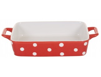 Форма для выпечки Isabelle Rose Red small with dots 29,5x17x5см