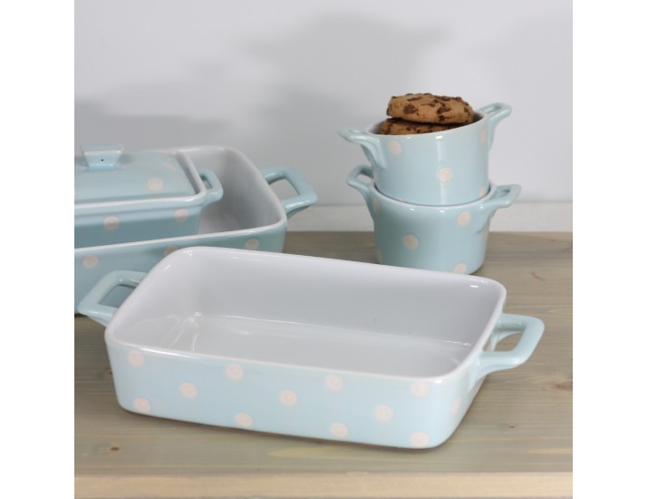 Форма для выпечки Isabelle Rose Pastel blue with dots 29,5x17x5 см