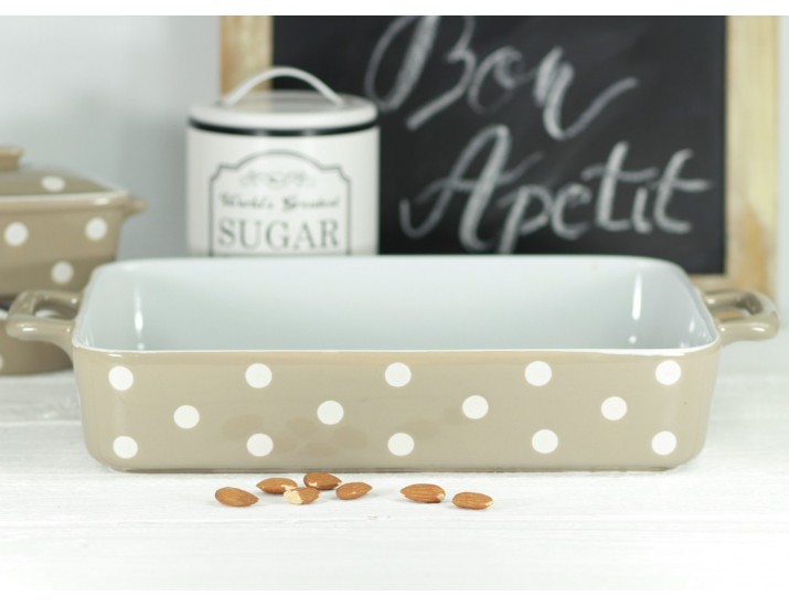Форма для выпечки Isabelle Rose Beige large with dots 38,5x23,5x6,5 см