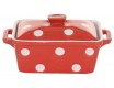 Маслёнка Isabelle Rose Red with dots 16,5*10*8см