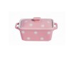 Маслёнка Isabelle Rose Pink with dots 16,6*10*8см