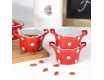 Горшочек Isabelle Rose с ручками Isabelle Rose Red with dots 8,5см