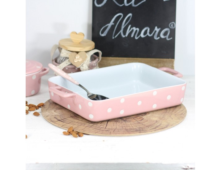 Форма для выпечки Isabelle Rose Pink with dots 38,5x23,5x6,5 см