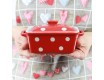Маслёнка Isabelle Rose Red with dots 16,5*10*8см