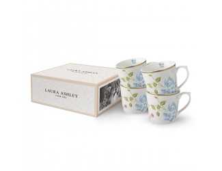 Набор кружек 4шт 350мл Laura Ashley Cobblestone Pinstripe