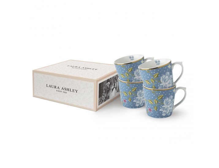 Набор кружек 4шт 350мл Laura Ashley Sea Spray Uni