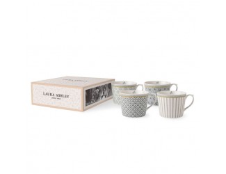 Набор кружек Laura Ashley Grey Tea Collectables 300 мл 4шт