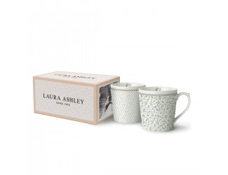 Набор кружек Laura Ashley Flowers and Dots Wild Clematis 2шт