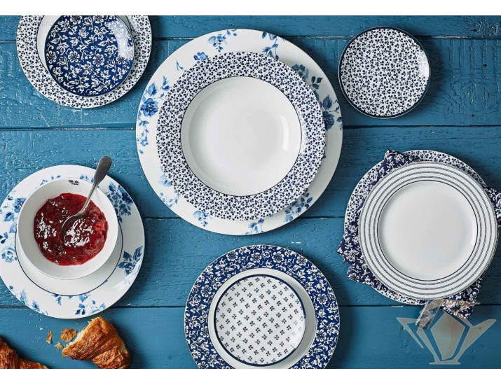 Набор тарелок 4шт 23см Laura Ashley Mix Blue