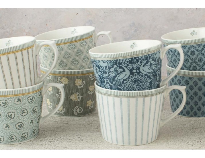 Набор кружек Laura Ashley Grey Tea Collectables 300 мл 4шт