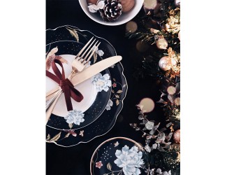 Тарелка 24,5см Laura Ashley Irregular Midnight Uni Тарелка 24,5см Laura Ashley Irregular Midnight Uni