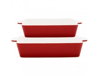Формы для запекания 2шт 27*17см и 18*13см Greengate Alice red красный