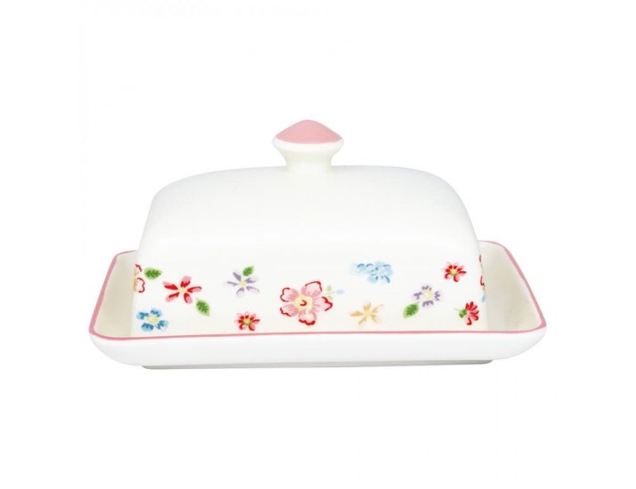 Маслёнка 16*12см Greengate Columbine white