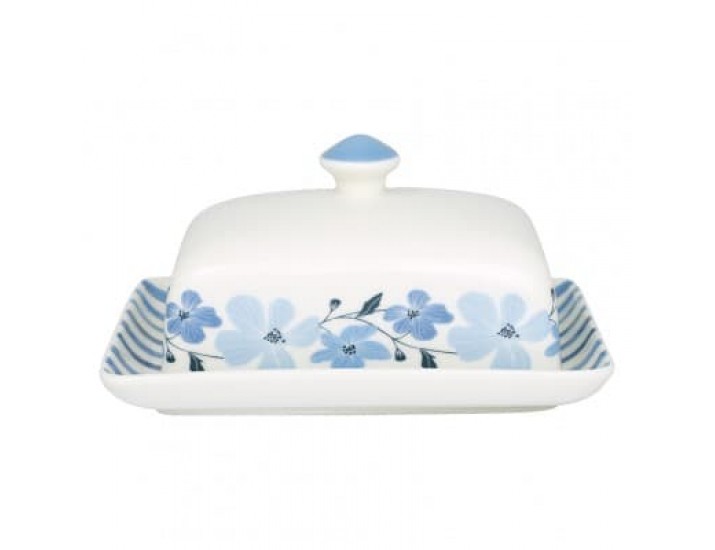 Маслёнка 16*12*8см Greengate Laerke white