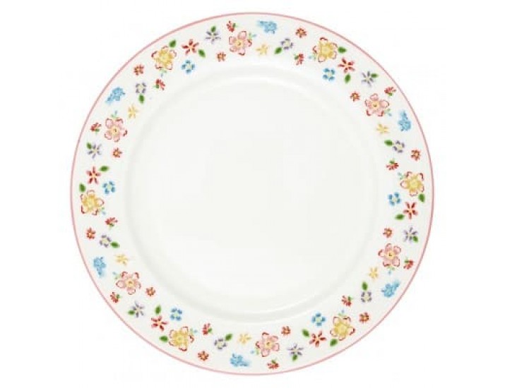 Блюдо(тарелка) 25см Greengate Columbine petit white