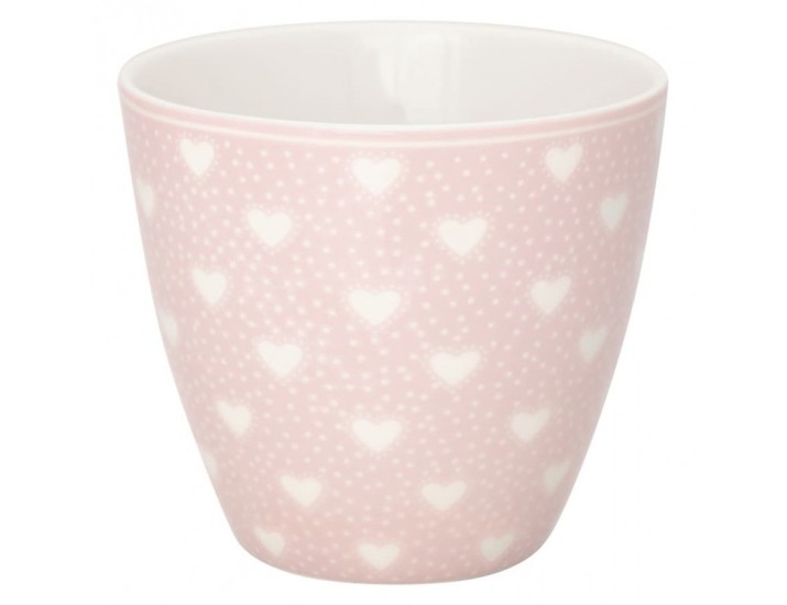Стакан 300мл Greengate Penny pale pink heart розовый