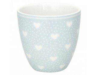 Стакан 125мл Greengate Penny pale blue heart голубой