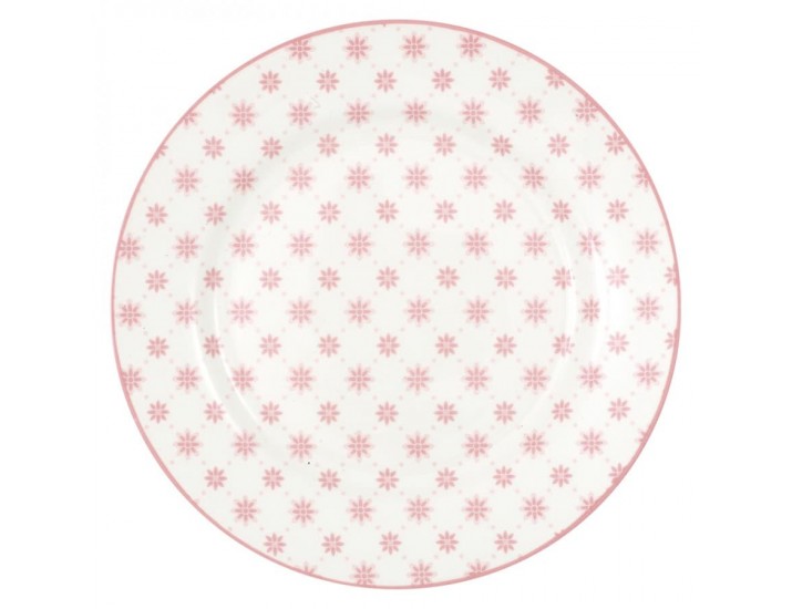 Тарелка 20,5см Greengate Laurie pale pink
