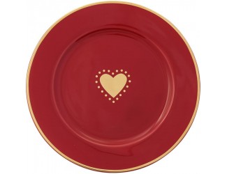 Тарелка десертная 15см Greengate Penny bordeaux