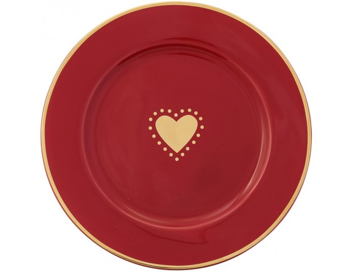 Тарелка десертная 15см Greengate Penny bordeaux