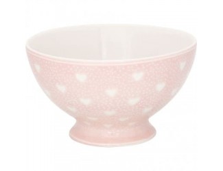 Пиала 15см Greengate Penny pale pink heart розовый
