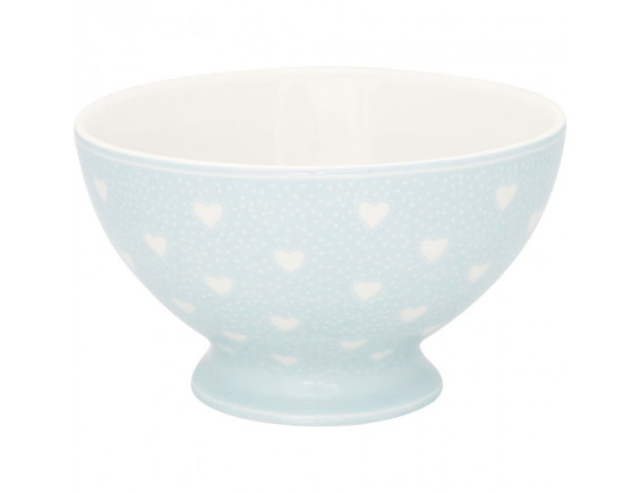 Пиала 10см Greengate Penny pale blue heart голубой