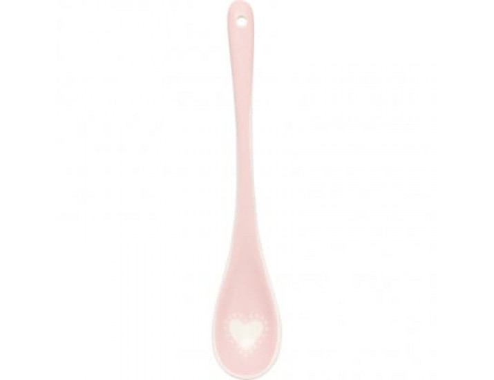 Ложка 16см Greengate Penny pale pink heart розовый