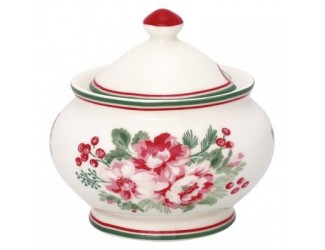 Сахарница 10см Greengate Charline white