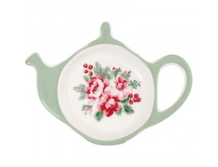 Блюдце для чайных пакетиков 12,5*10*2см Greengate Charline white