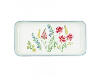 Блюдо для сервировки 24,5*12,5см Greengate Elwin white