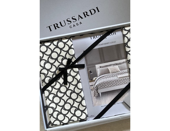 Постельное бельё Евромакси Trussardi CONTEMPRORARY LOGO бежевый 1660