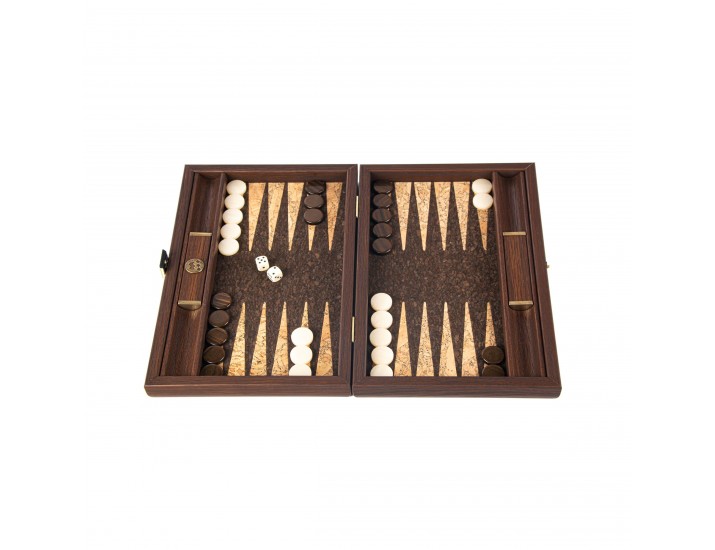 Нарды с боковыми стойками 30x20см Manopoulos BACKGAMMON отделка пробка ручная работа