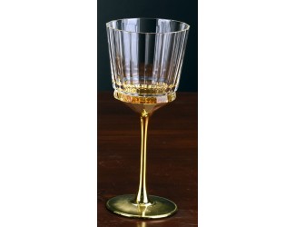 Набор бокалов для вина 6шт 21см Cre Art MACASSAR GOBLET золото 24К