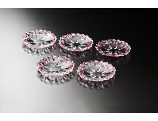 Набор тарелок 5шт 18см МОНТАНА розовый/фиолетовый Soga Glass B44001Z