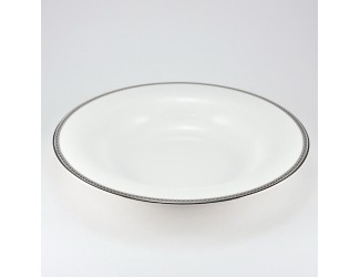 Набор тарелок суповых 6шт 23,5см Royal Bone China Серебряная вышивка