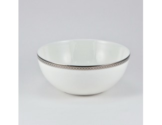 Салатник 21,5см*27,5см Royal Bone China Серебряная вышивка
