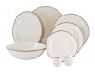 Столовый сервиз на 6 персон 21 предмет Royal Bone China Золотая вышивка